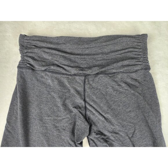 Lululemon Cropped Ruched Waist Band Grey Capri Leggings Women’s Sz 8 - Picture 7 of 10